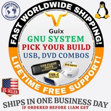GNU GUIX LINUX OS | ALL LATEST ISO BUILDs | DVD, USB COMBOS | FAST SHIP picture