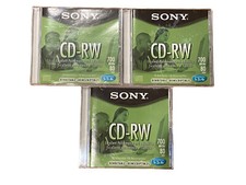 3 Sony CD-RW ‘s 700MB 80 min Three Pack, New But Opened picture