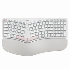 Nulea RT05B Wireless Ergonomic Split Keyboard w/ Cushioned Wrist Support - White picture