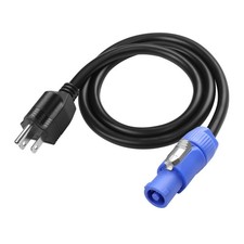 3-Prong NEMA 5-15P to PowerCON AC Power Cable Cord 20A 16AWG Extension 1M/3.2FT picture