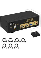 CKLau 2 Port USB 3.0 Dual Monitor KVM Switch CHLau-322DH-4 picture