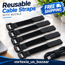 VELCRO Brand Bulk Reusable Fastening Cable Straps with Buckle Variety US picture
