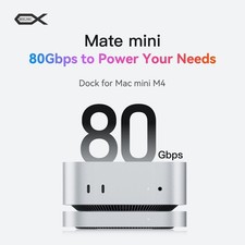 Mate Mini-B for Mac mini M4 Dock, 80Gbps Aluminum Alloy Stand with Dual M.2 PCle picture