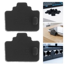120Pcs Durable Computer Port Dust Protectors Silicone Rj45 Ethernet Covers Black picture