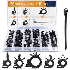 GOOACC 60Pcs Car Wire Loom Routing Clips Assortment 6 Sizes picture