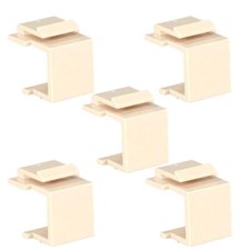 5 Pcs Blank Keystone Insert Snap In Hole Filler For Wall Plate Faceplate Ivory picture