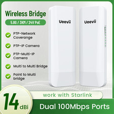 PoE Wireless Wifi Bridge Point to Point 5.8G Outdoor Bridge 3KM Long Range picture