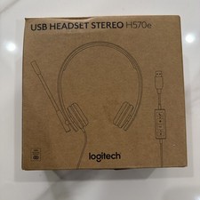 NEW Logitech H570e USB Headset Microphone for PC Mac Black Noise-Canceling Mics picture