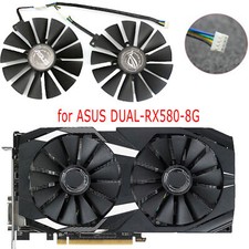 For ASUS DUAL-RX580-8G Replacement 4PIN Graphics Card Cooling Fan Repair Part picture