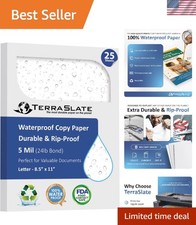 Durable Waterproof Paper for Laser Printers, 25 Sheets, Rip-Proof & Bright White picture