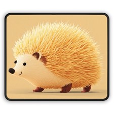 Cute Yellow Hedgehog Gaming Mouse Pad | Cartoon Animal Desk Mat picture
