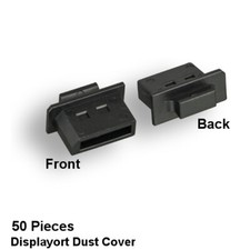 Kentek 50 Pcs DisplayPort Socket Anti Dust Cover Plug Cap Protector Handle Blk picture