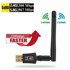 600Mbps USB WiFi Adapter Dual Band Wireless Network Laptop Desktop PC Antenna  picture