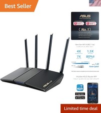 RT-AX1800S Dual Band WiFi 6 Extendable Router, Subscription-Free Network Secu... picture