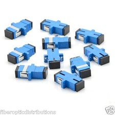 Lot of 10 SC UPC Simplex Fiber Optic Adapter Couplers SC to SC SM Connector picture