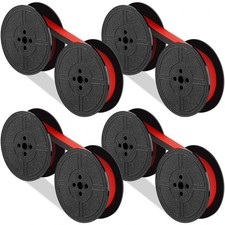 4 Pairs Universal Typewriter Ribbon, Red Twin Spool Typewriter Ink Ribbon, Twin picture