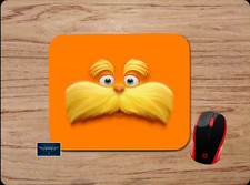 DR SEUSS THE LORAX THEME DESIGN ORANGE MOUSE PAD MAT NONSLIP HOME OFFICE GIFT picture