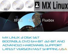 MX Linux XFCE KDE FlushBox 3 DVD SET 64bit 32bit AHS FAST SHIPPING USA picture
