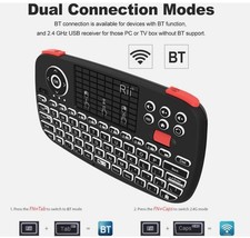 (Upgrade) I4 Mini Bluetooth Keyboard with Touchpad, Blacklit Portable Wireless K picture