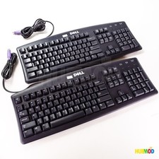 Lot of 2 DELL PS/2 US 104-Key PC Windows Desktop Keyboard Black RT7D20 SK-8110 picture