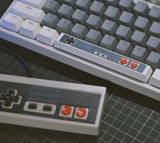 Retro Spacebar Keycap Classic Controller Shaped ABS 6.25U TypeB White Custom picture
