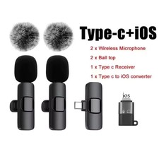 Wireless Microphone Mini Mic for iPhone/Android Phone, LED Display Lavalier Micr picture