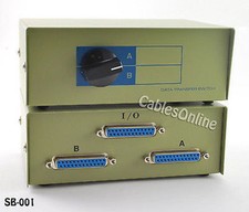 2-Way A/B I/O DB25 Parallel Printer Manual Rotary Switch Box, Metal - SB-001 picture