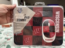 SOAR Wisconsin Badgers Mouse + Mouse Pad Combo NBA Set picture