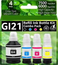 4Packs GI-21 Ink Refill Bottles for Canon 21 GI21 PIXMA G3260 G3270 G3290 G3272 picture