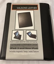 Wilsons Genuine Leather  Case for iPad 2 & New iPad Black Retail $60 No Snap picture