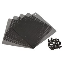 5pcs 120mm Computer Fan Filter Grills Mesh Dustproof Case Cover Screws Black picture