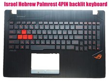 Hebrew-US Palmrest 4PIN backlit keyboard for Asus GL553V GL553VW GL553VE GL553VD picture