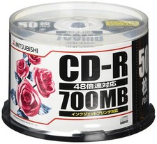 Mitsubishi Chemical Media CD-R 700MB 4-48x 50 sheets Spindle Case SR80PP50 NEW picture