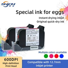 3PCS Food Grade Edible  Ink Cartridge 12.7mm for Egg Shell Date Coding Printer picture