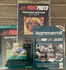 Jet PRINT PHOTO extra heavy Photo Paper 15 Sheets + Gloss Finish 40 Shts SEALED picture