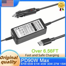 Car Cigarette Lighter Socket Power Adapter to PD 90W USB C Laptop Charger   picture
