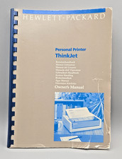 1989 Vintage HP ThinkJet Printer Owner's Manual Hewlett-Packard Microsoft picture