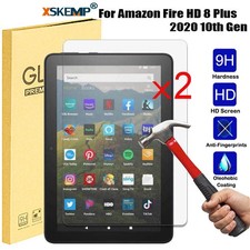 2Pc for Amazon Fire HD 8 Plus 10th 12th Gen Tempered Glass Screen Protector Flim picture