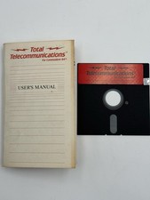Vintage Commodore 64 Total Telecommunications Floppy Disk With Manual Tested picture