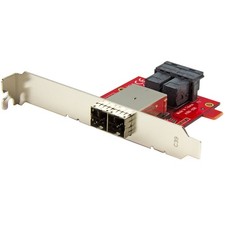 StarTech.com Mini-SAS Adapter - Dual SFF-8643 to SFF-8644 - with Full and Low-Pr picture