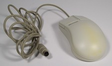 Microsoft 2-Button PS/2 Mouse Port Compatible Mechanical Ball Mouse 2.0A 58269 picture