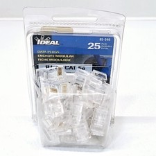 25 Pack Ideal 85-346 Data/Network Modular Plugs Plug CAT5e/RJ-45 New Old Stock picture