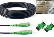 VANDESAIL 40m Armored Singlemode Fiber Optic Cable SC/APC 3.0 Singlex LSZH OS2 picture