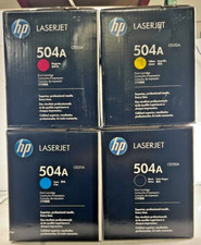 Genuine HP 504A Color Toner 4 Pack  for Color LaserJet Pro CP3525, CM3530 picture
