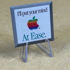 Great GIFT Idea _ PIN: Apple Computer I'll put your mind At Ease _ Calm Zen RARE picture