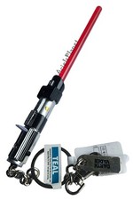 Disney Parks Star Wars Darth Vader Red Light Up Lightsaber Keychain Bag Charm picture