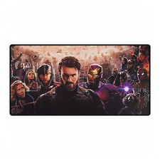 Captain America And Iron Man Epic Battle Lineup Mouse Pad Desk Mats Marvel Comic picture