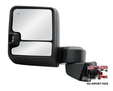 Driver Left Side Door Towing Mirror - Power Heated Glass - Black Driver (LH) picture