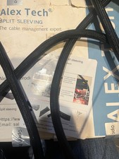 Alex Tech 10Ft - 1/2 Inch Cord Protector Wire Loom Tubing Cable Sleeve Split Sle picture