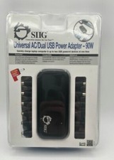 SIIG Universal AC/Dual USB Power Adapter 90W 12 Tips Laptop Charger NEW picture